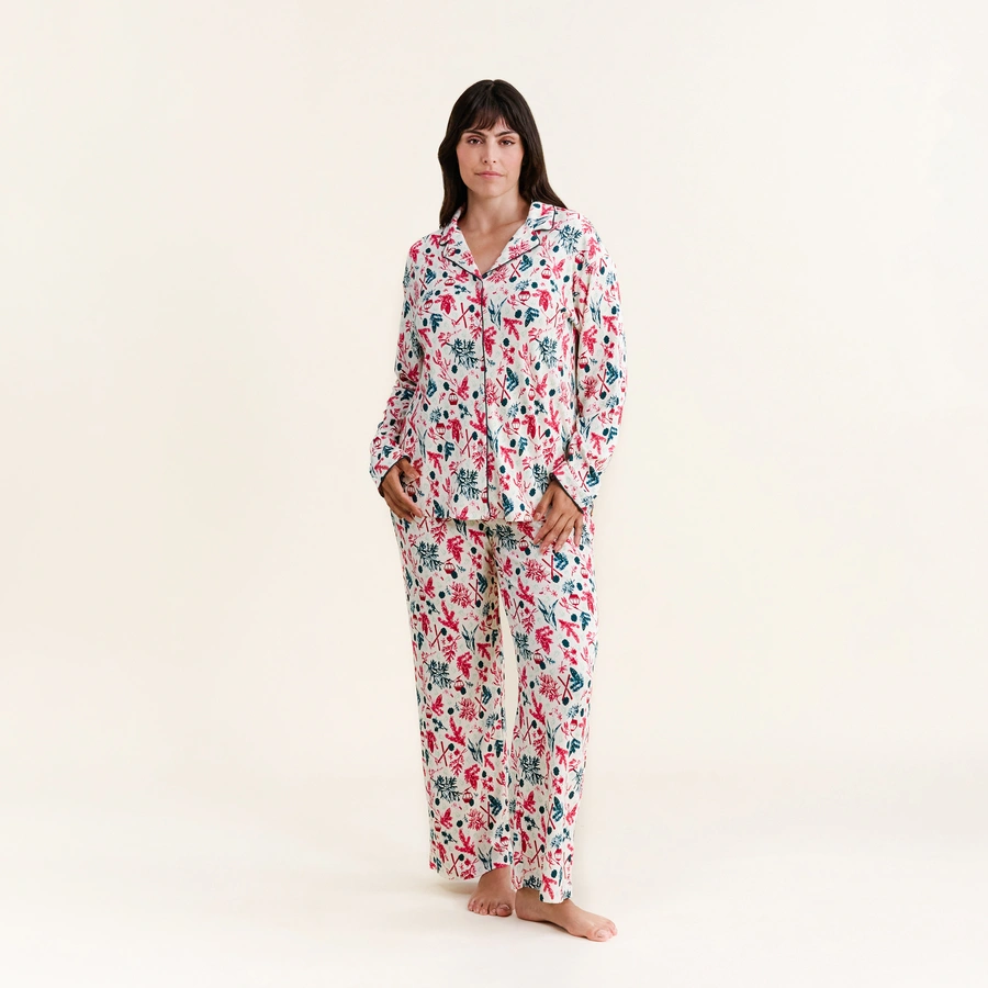 Beeja, Snow white/undyed AOP, large