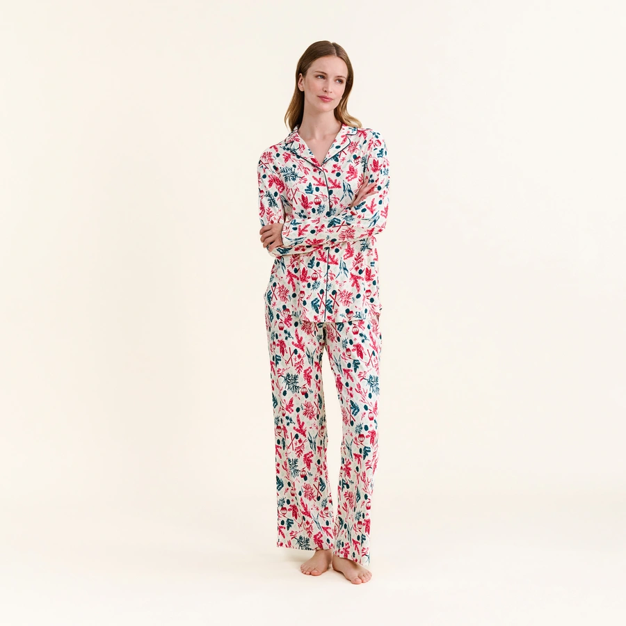 Beeja, Snow white/undyed AOP, large