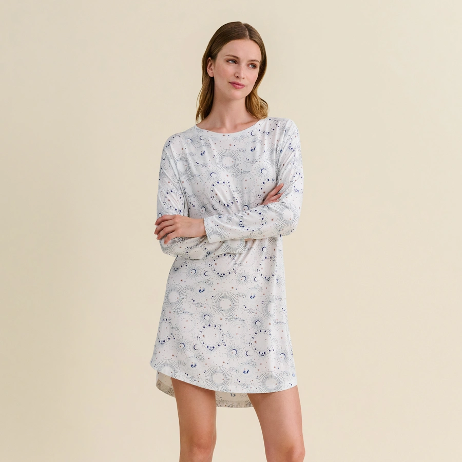 Bahira, Snow white/undyed AOP, large