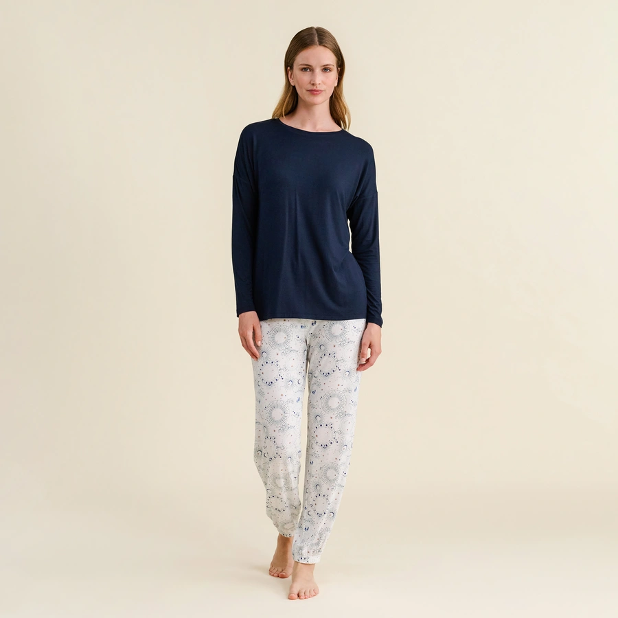 Bahira, Snow white/undyed AOP, large