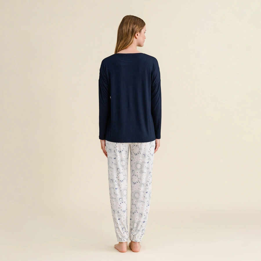 Bahira, Snow white/undyed AOP, large