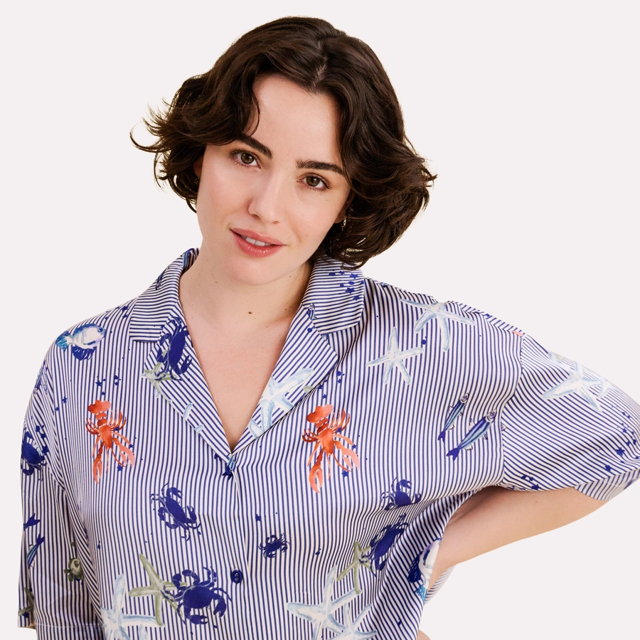 Cassia, dutch blue AOP, large