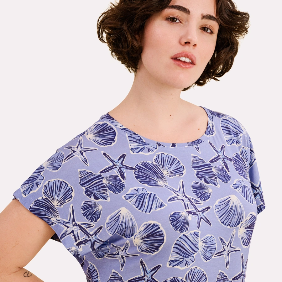 Carol, Bel air blue AOP, large