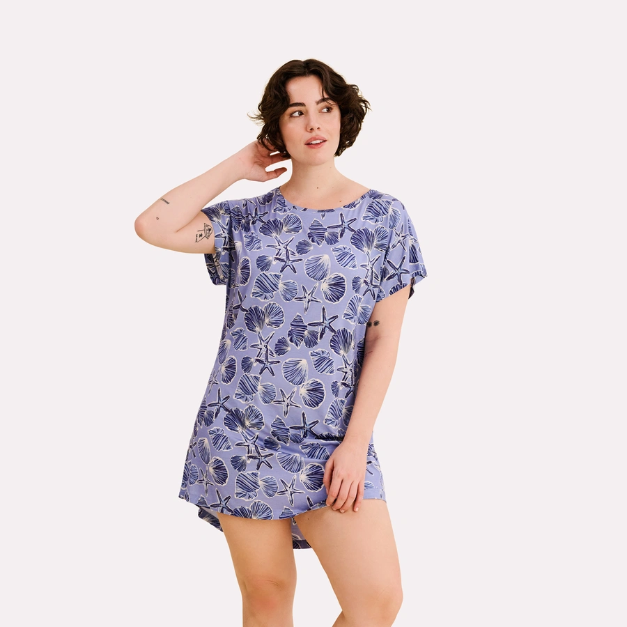 Carol, Bel air blue AOP, large