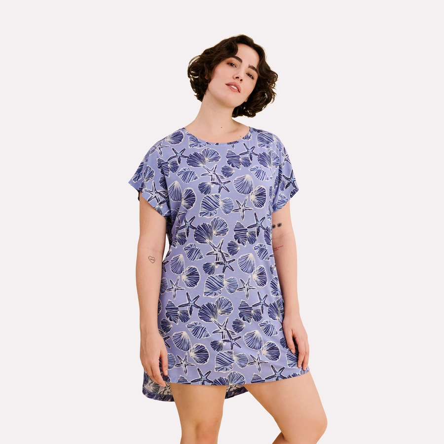 Carol, Bel air blue AOP, large