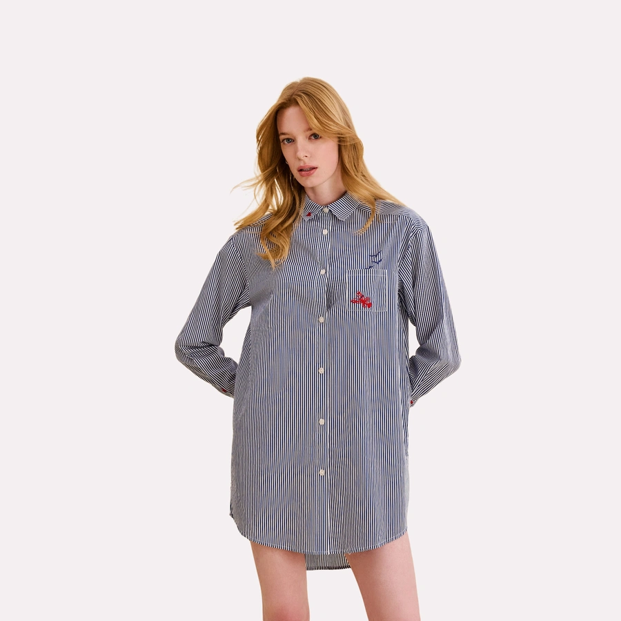 Celia, Dunkelblau gemustert, large