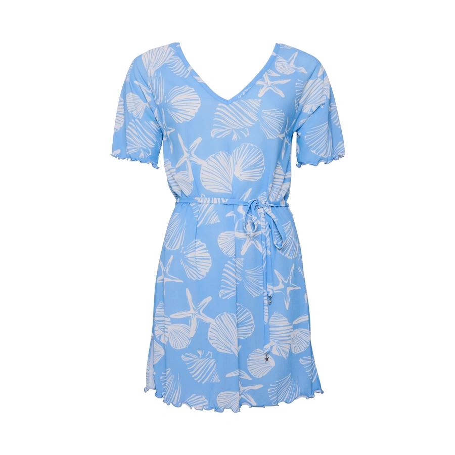 Caren, Hellblau gemustert, large