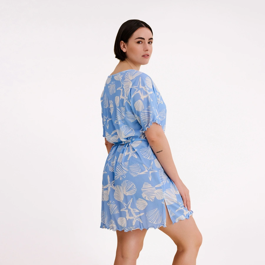 Caren, Hellblau gemustert, large