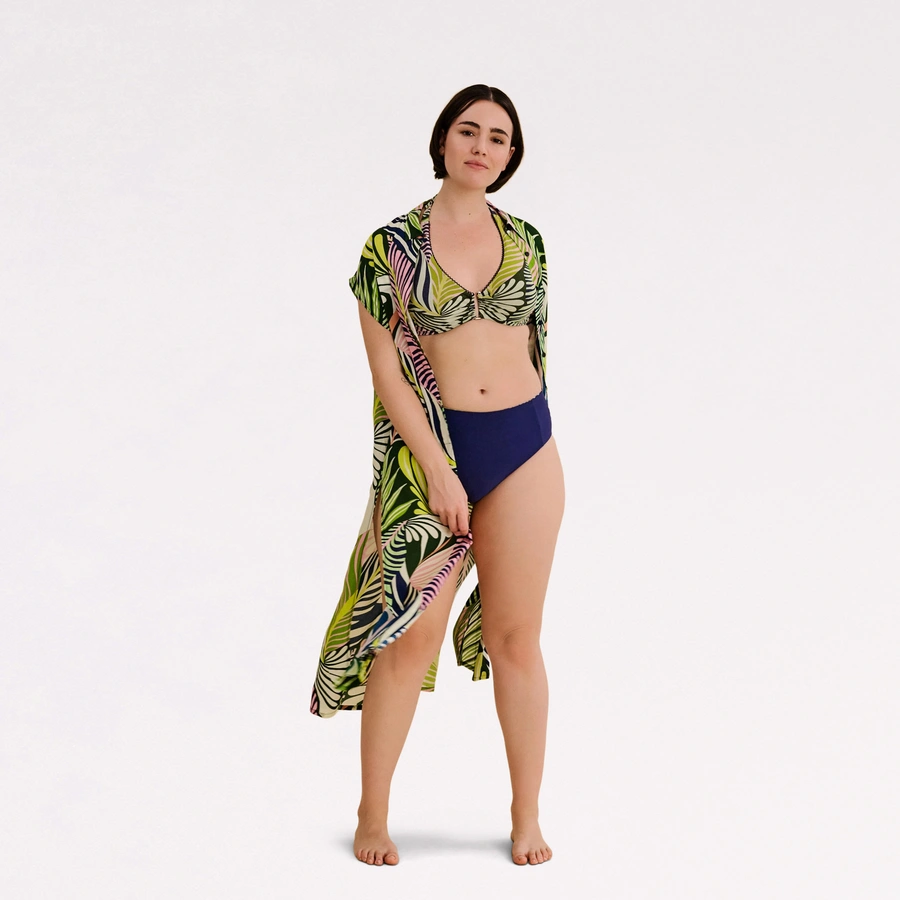 Courtney, Dunkelgr&uuml;n gemustert, large