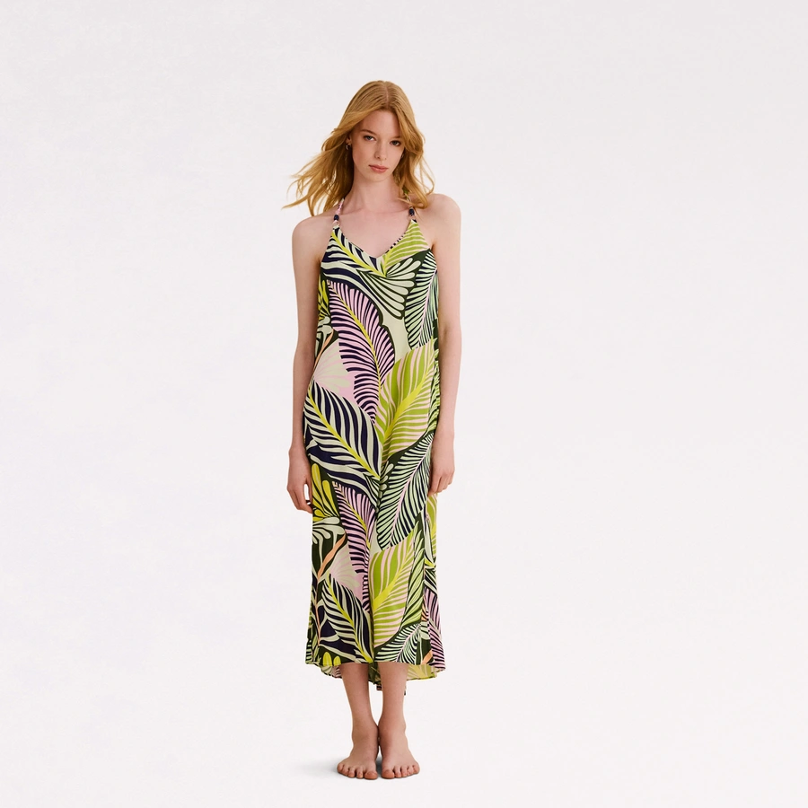 Courtney, Dunkelgr&uuml;n gemustert, large