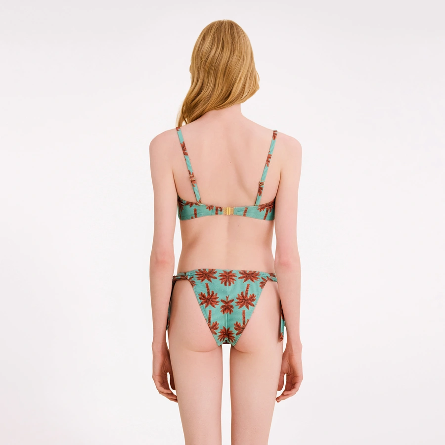 Clarissa, T&uuml;rkis gemustert, large