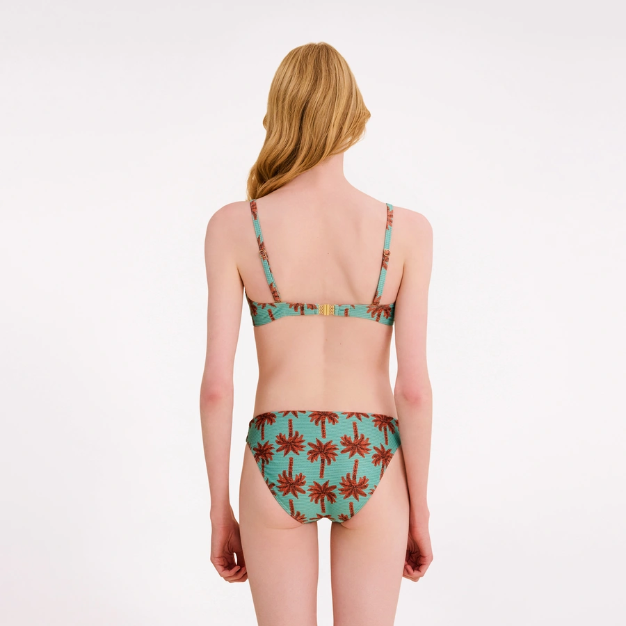 Clarissa, T&uuml;rkis gemustert, large