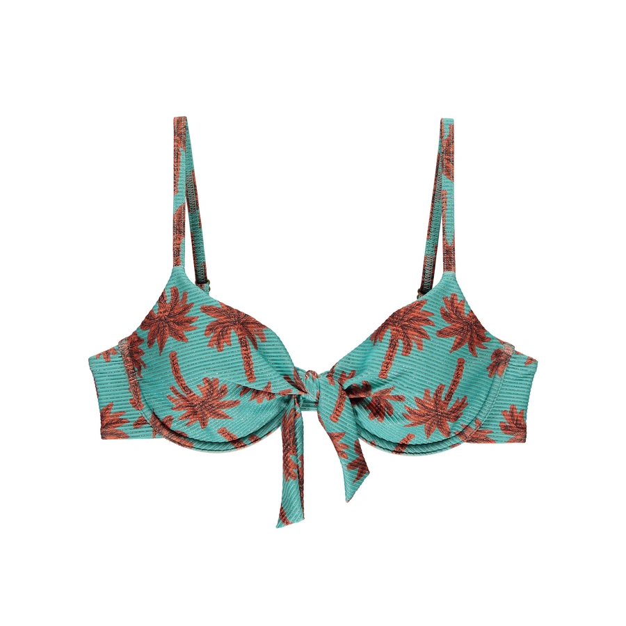 Clarissa, T&uuml;rkis gemustert, large