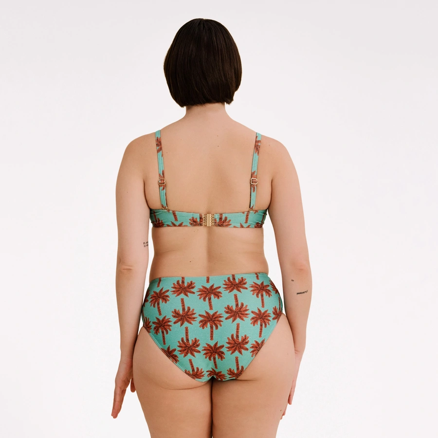 Clarissa, T&uuml;rkis gemustert, large