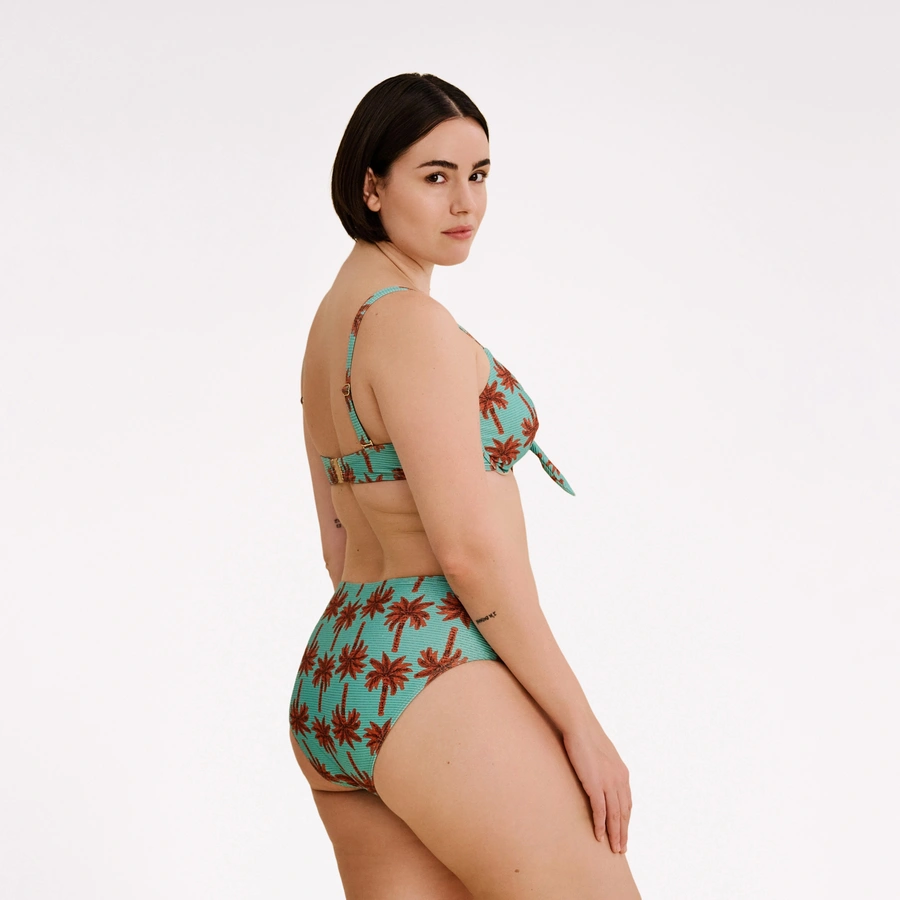 Clarissa, T&uuml;rkis gemustert, large