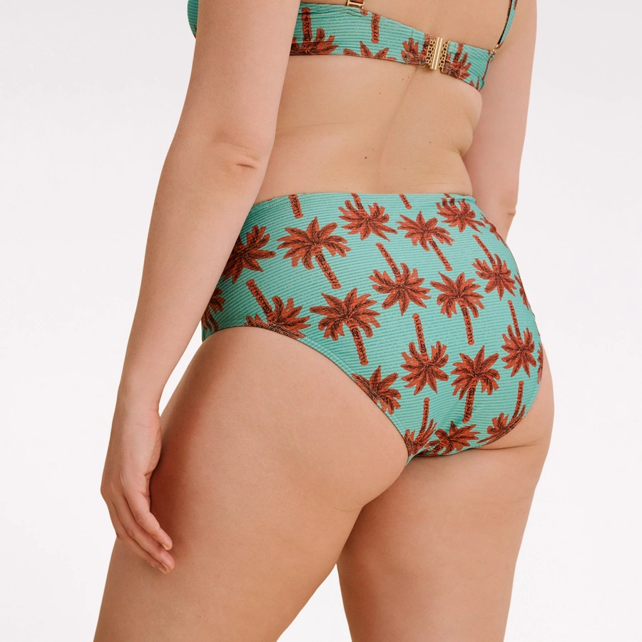 Clarissa, T&uuml;rkis gemustert, large