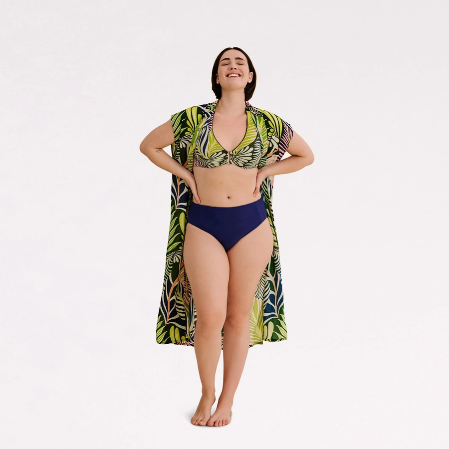 Courtney, Dunkelgr&uuml;n gemustert, large