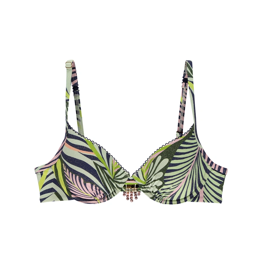 Courtney, Dunkelgr&uuml;n gemustert, large