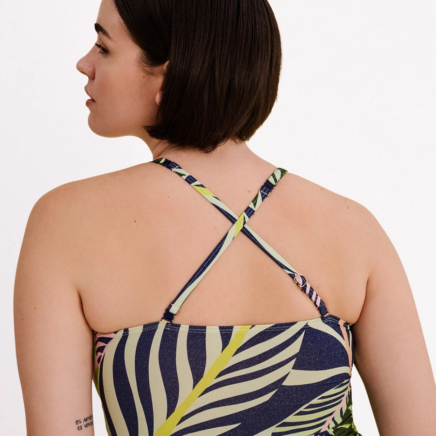 Courtney, Dunkelgr&uuml;n gemustert, large