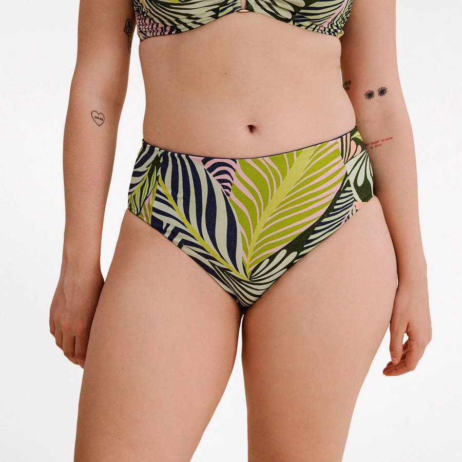 Courtney, Dunkelgr&uuml;n gemustert, large