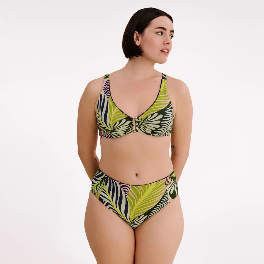 Courtney, Dunkelgr&uuml;n gemustert, large