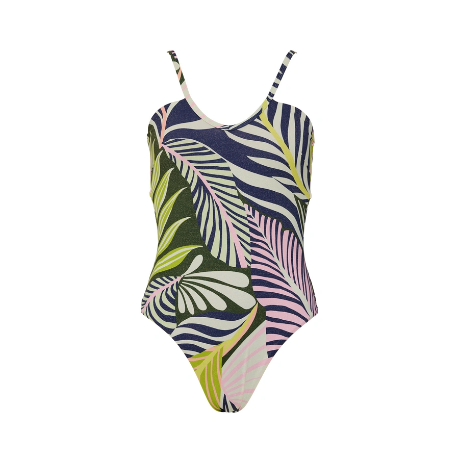 Courtney, Dunkelgr&uuml;n gemustert, large