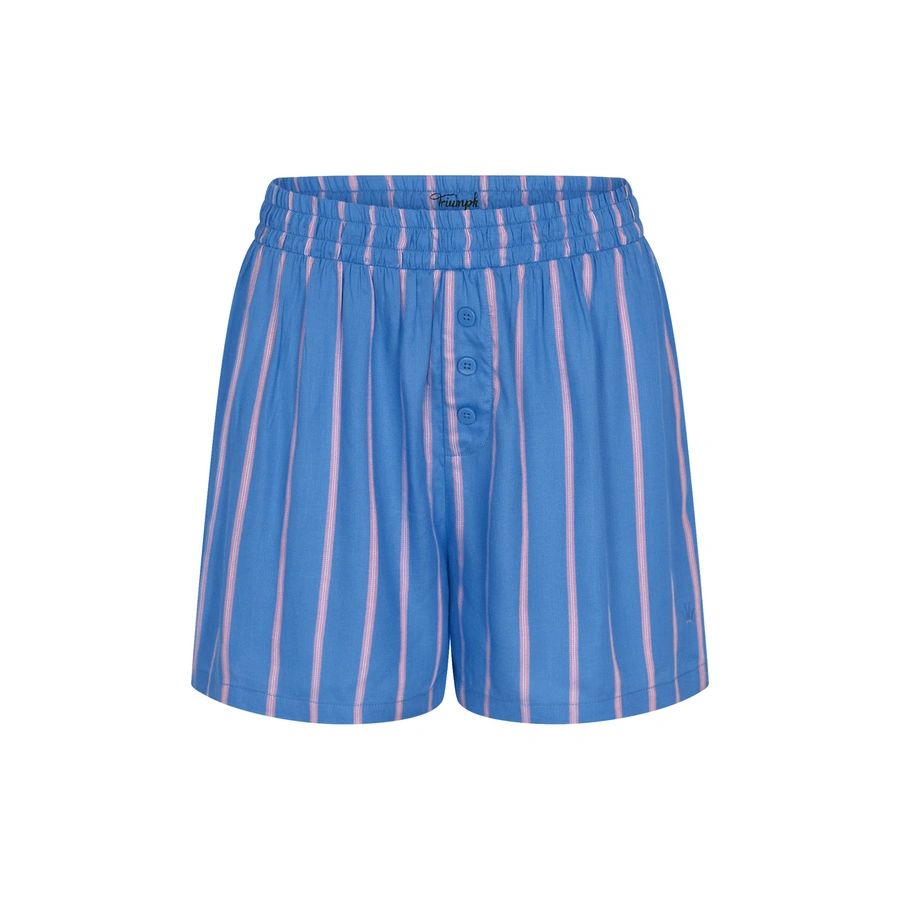 M&M Viscose, P&eacute;trole avec motif, large