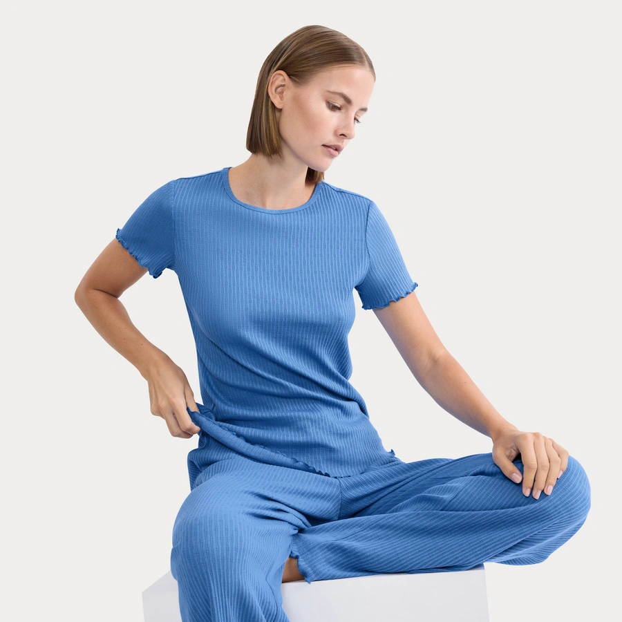 Mix & Match Pointelle, Bleu, large