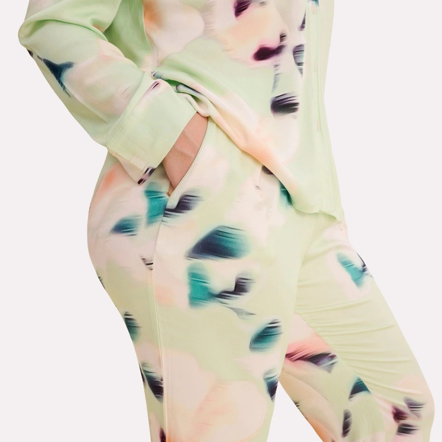 Cayla, Vert clair avec motifs, large