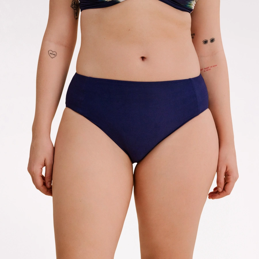 Carlotta, Dunkelblau gemustert, large