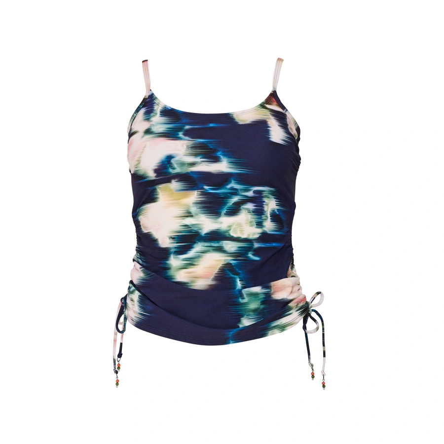 Carlotta, Dunkelblau gemustert, large