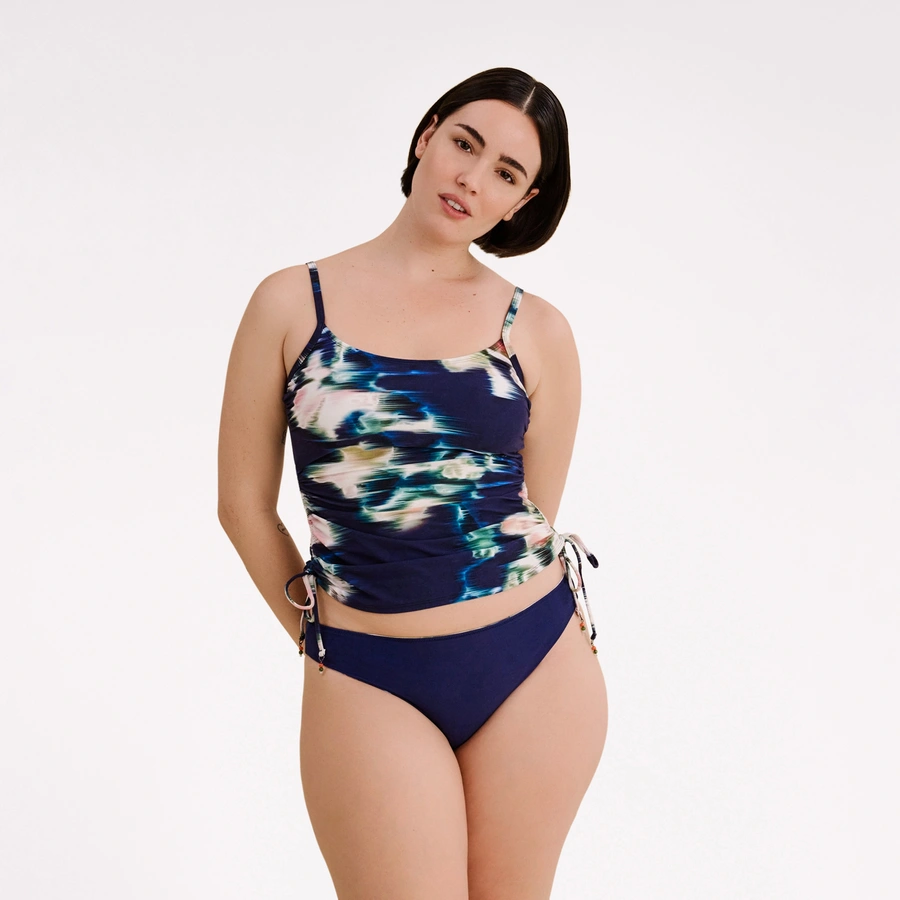 Carlotta, Dunkelblau gemustert, large