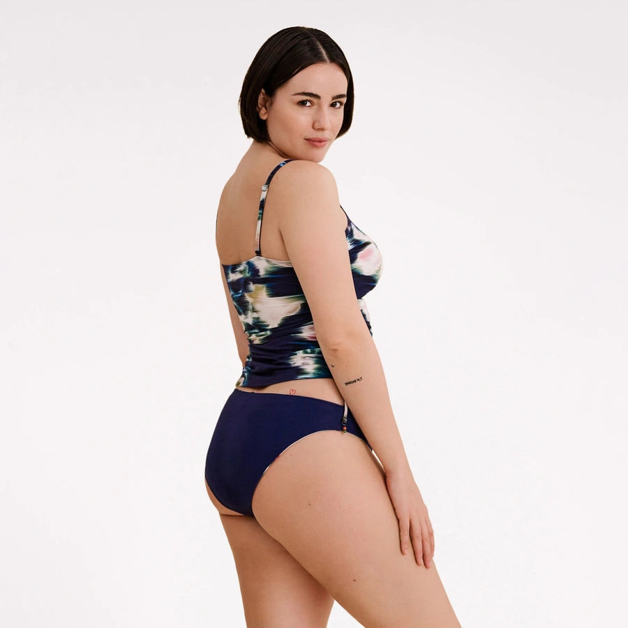 Carlotta, Dunkelblau gemustert, large