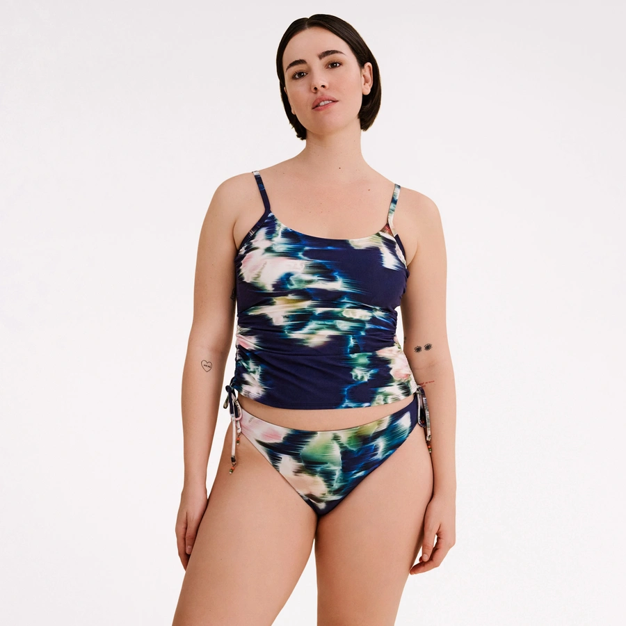 Carlotta, Dunkelblau gemustert, large