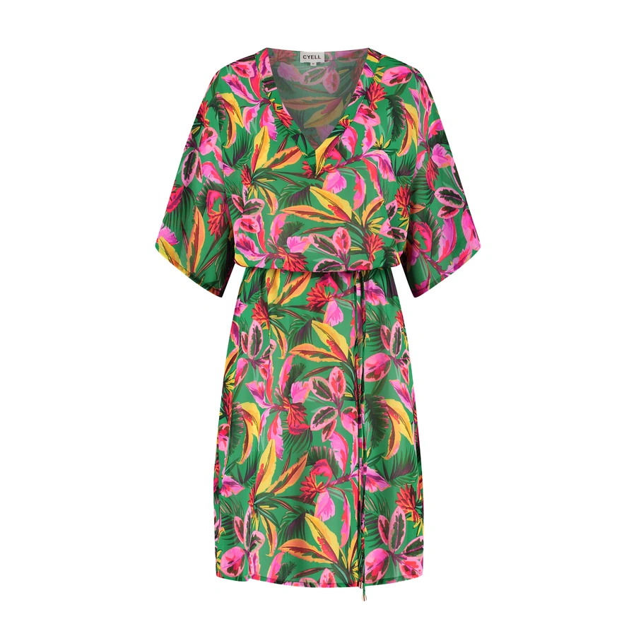 Floral Forest, Vert avec motifs, large