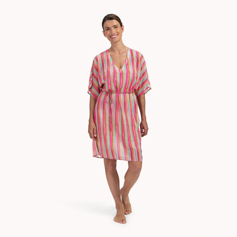 Tropical Lines, Pink avec motifs, large