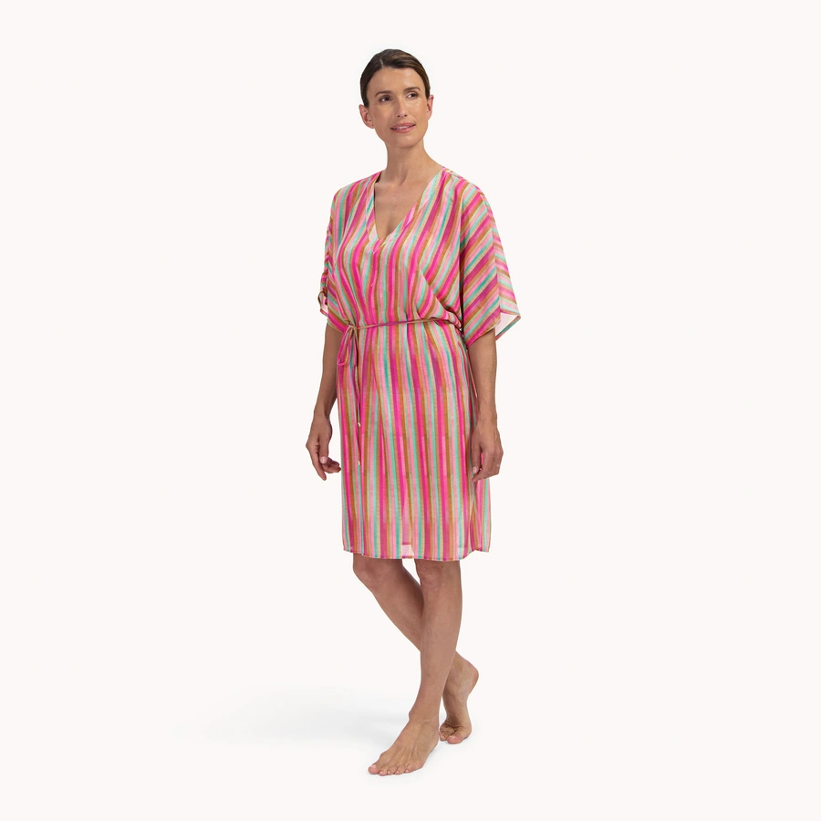 Tropical Lines, Pink avec motifs, large