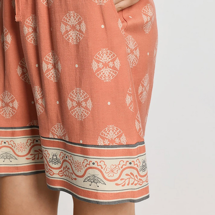 Urban Casuals, Orange avec motifs, large