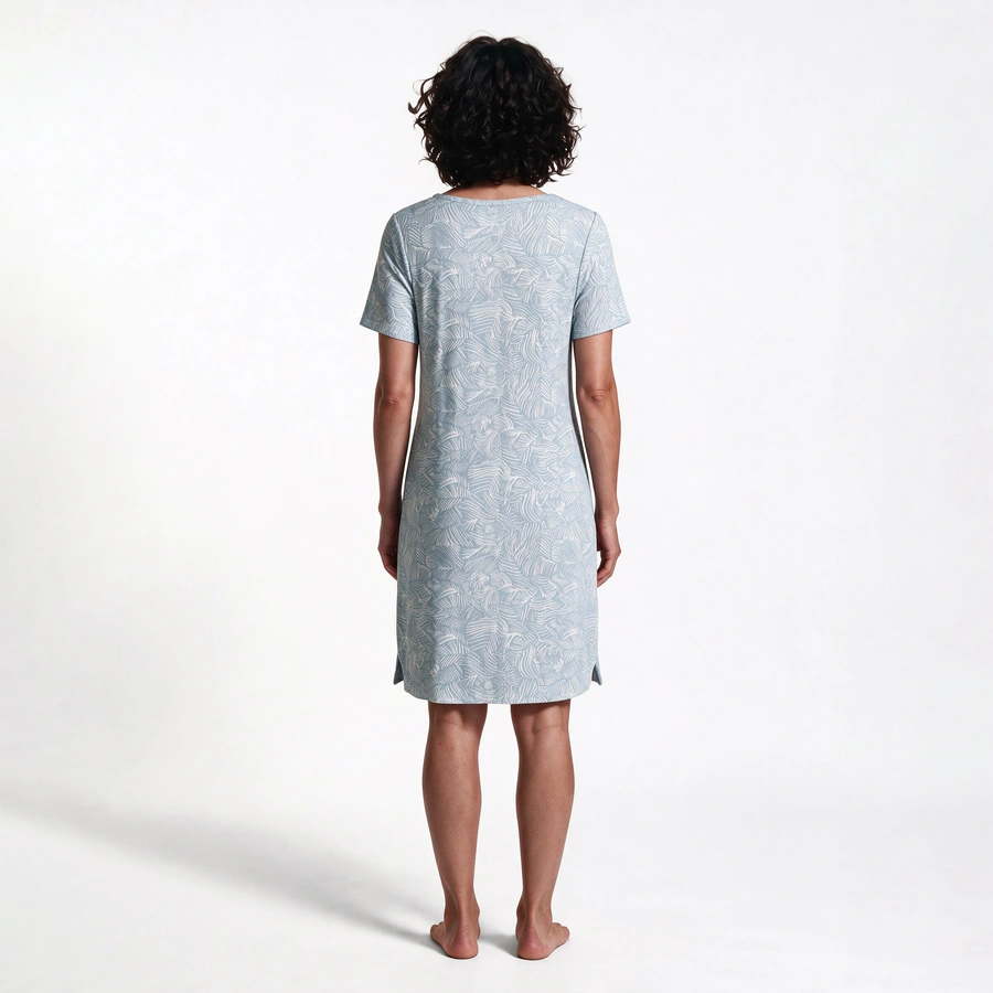 Devina, Turquoise avec motifs, large