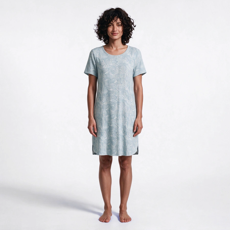 Devina, Turquoise avec motifs, large