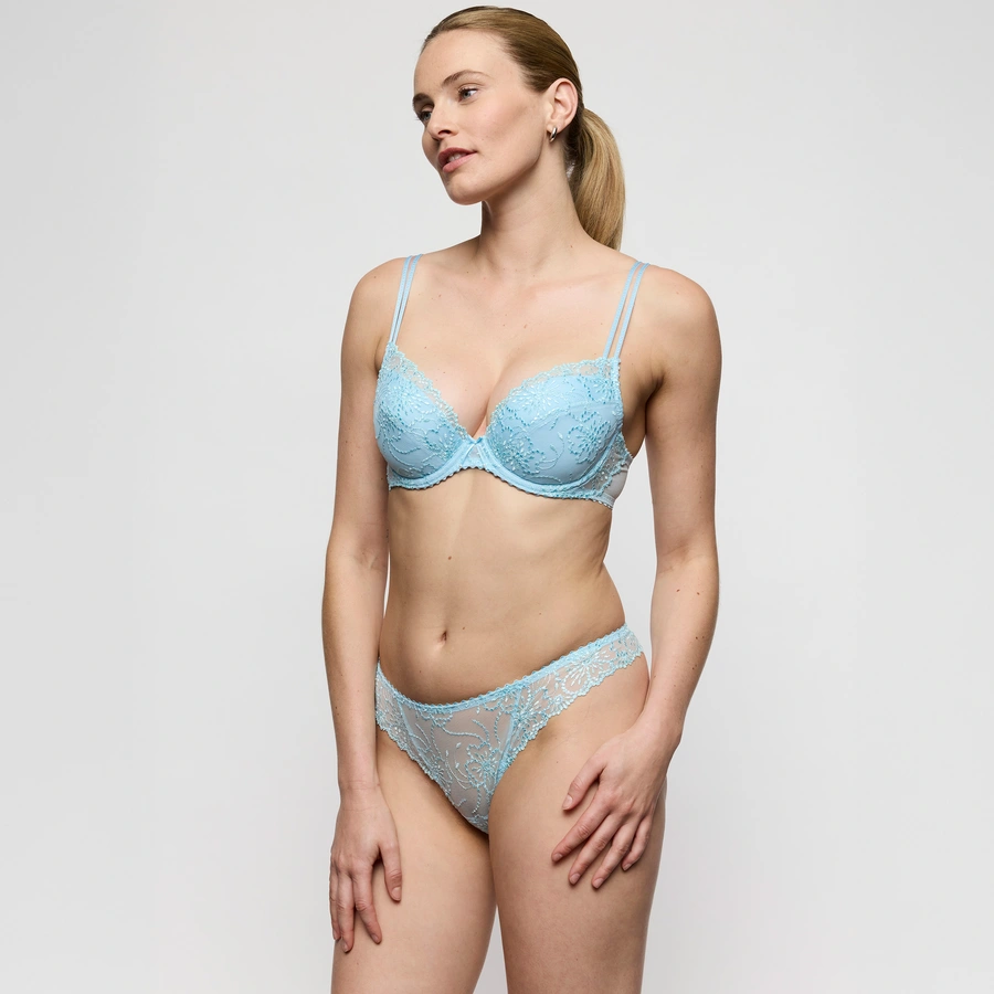 Jane, Bleu ciel avec motifs, large