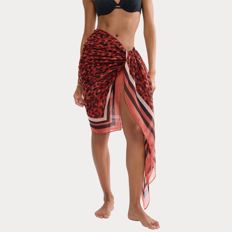 Beach My Wear, Marrone con motivo, large