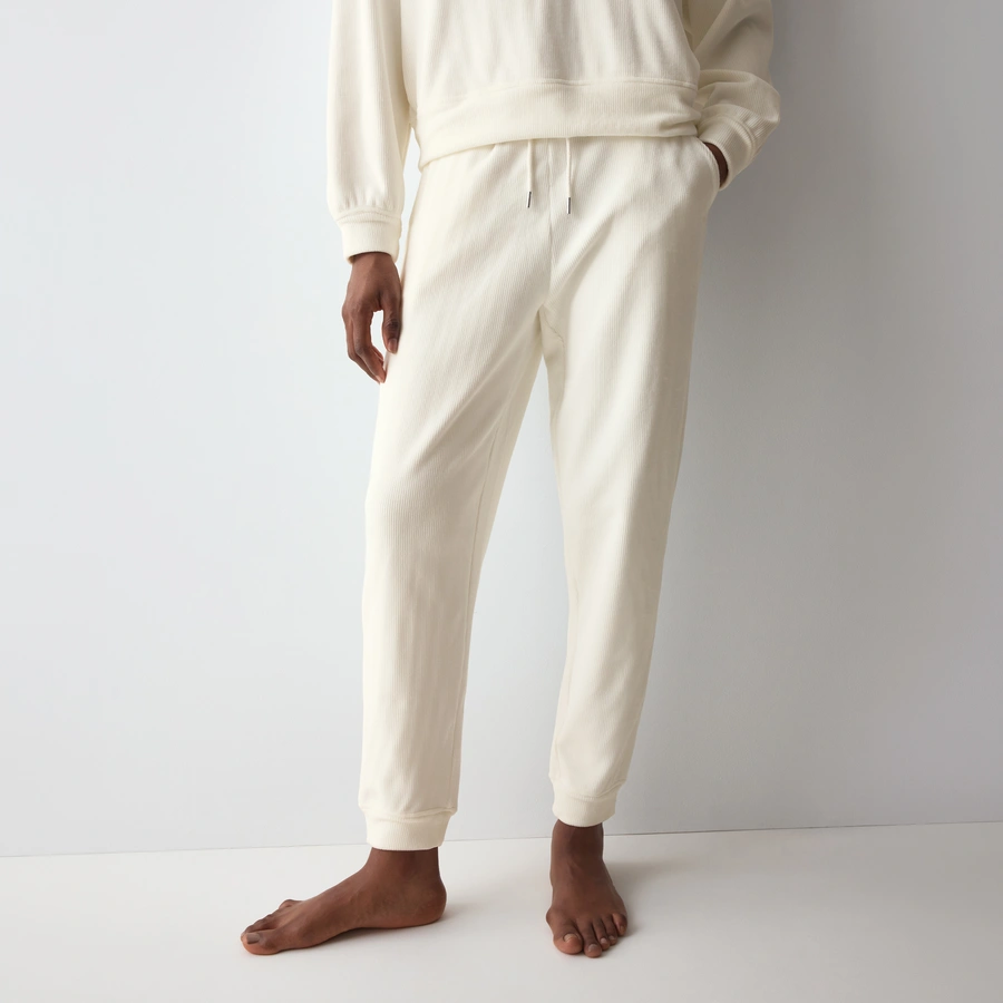Velour Rib, Weiss, large