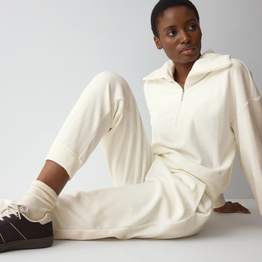 Velour Rib, Weiss, large