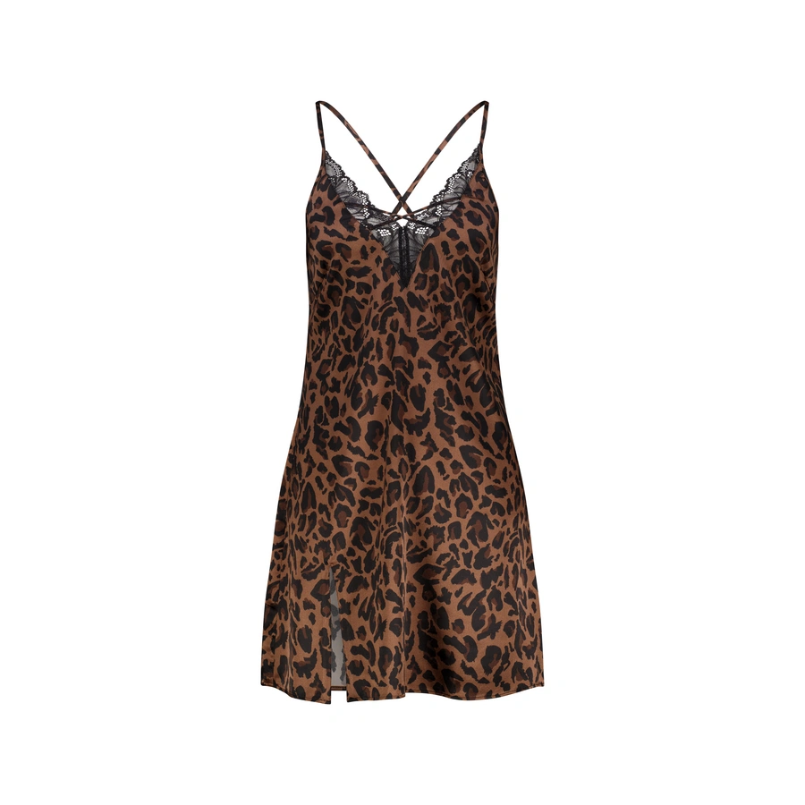 Daminia, Marron avec motifs, large
