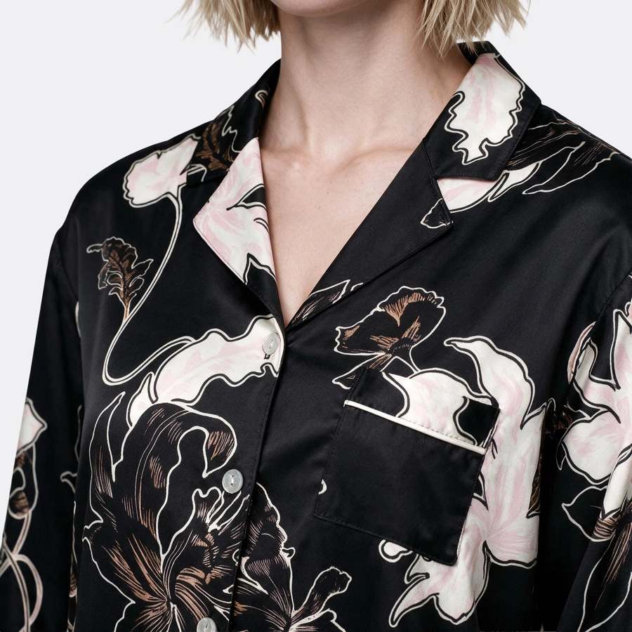 Daysha, Noir avec motif, large