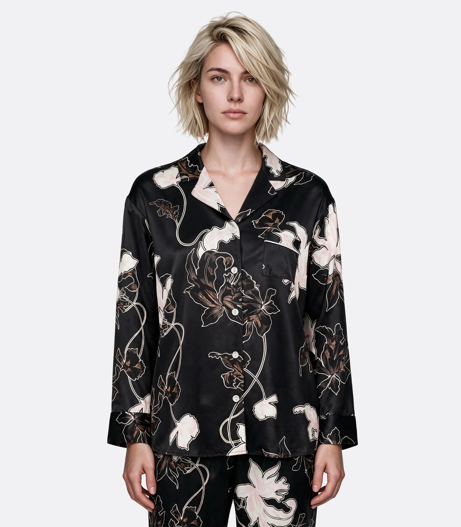 Daysha, Noir avec motif, large