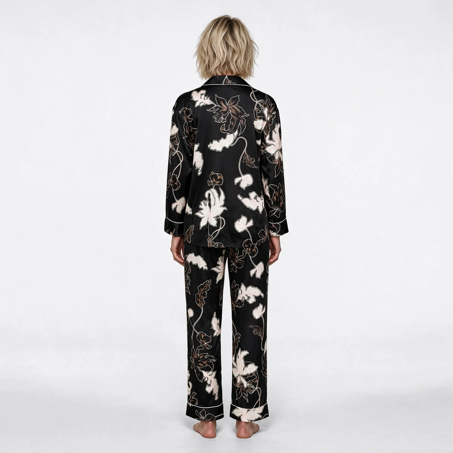 Daysha, Noir avec motif, large