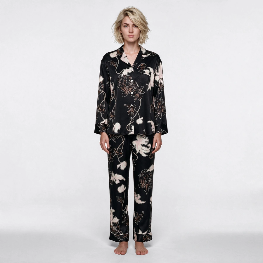 Daysha, Noir avec motif, large